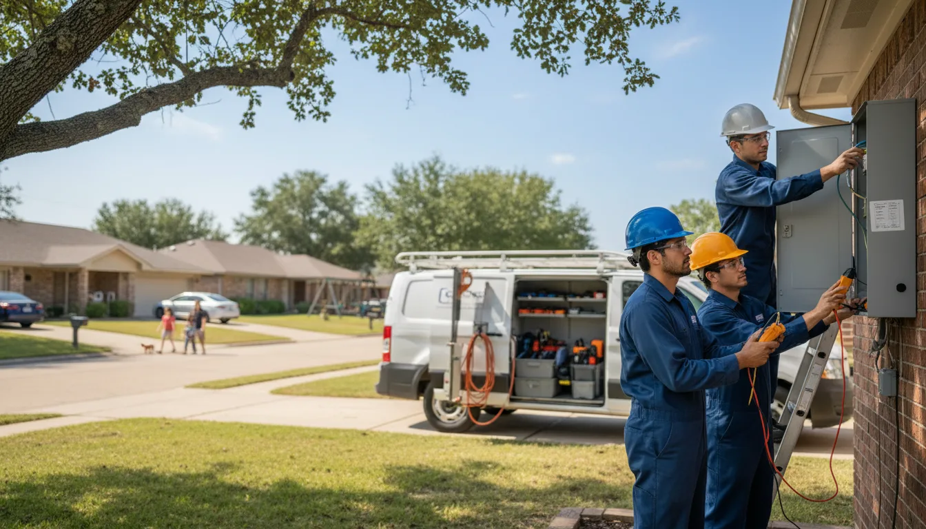 Certified electrician providing emergency electrical services in Southlake, TX